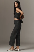 The Colette Cropped Wide-Leg Pants by Maeve: Merrick White Tweed Edition