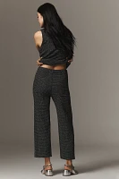 The Colette Cropped Wide-Leg Pants by Maeve: Merrick White Tweed Edition