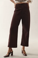 The Colette Cropped Wide-Leg Pants by Maeve: Twill Edition