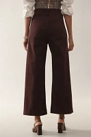 The Colette Cropped Wide-Leg Pants by Maeve: Twill Edition