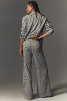 Maeve Crystal-Encrusted Soft Trouser Pants