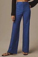 The Colette Full-Length Wide-Leg Pants by Maeve: Beachy Linen Edition