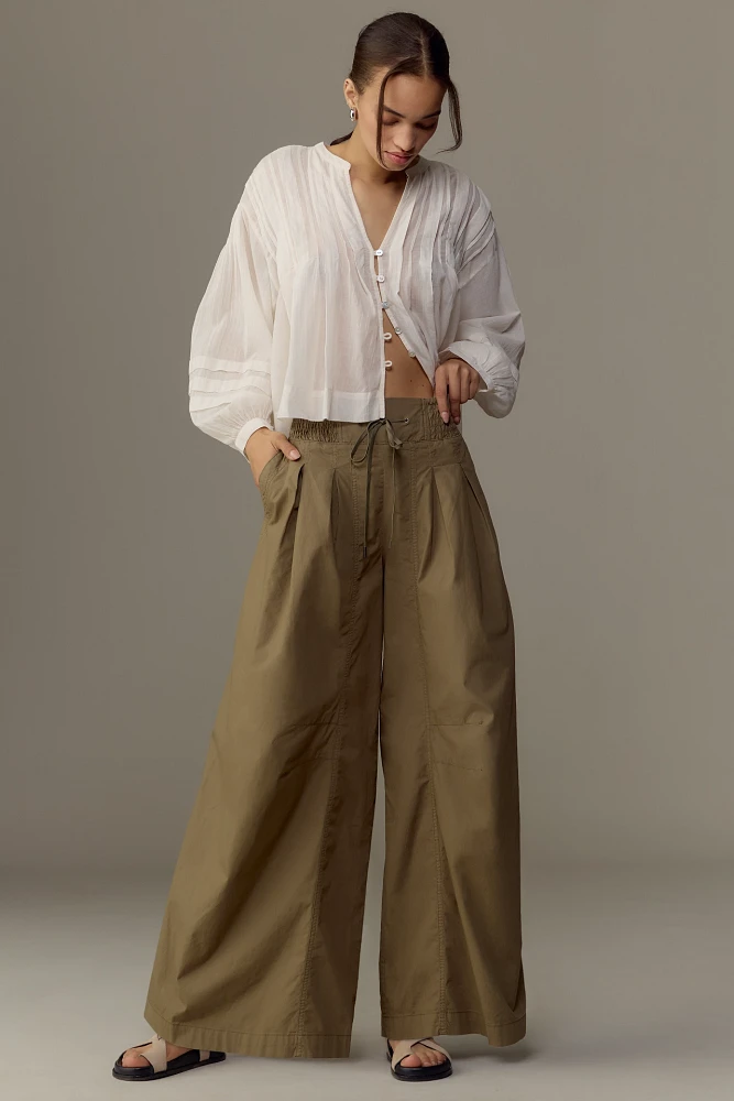 By Anthropologie Wide-Leg Parachute Pants