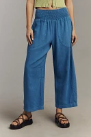 The Reese Linen Blend Pull-On Barrel Pants by Pilcro
