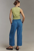 The Reese Linen Blend Pull-On Barrel Pants by Pilcro