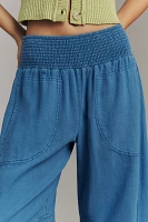The Reese Linen Blend Pull-On Barrel Pants by Pilcro