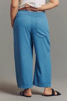 The Reese Linen Blend Pull-On Barrel Pants by Pilcro