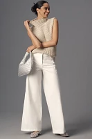 Maeve Scallop Wide-Leg Pants