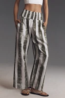 The Reese Smocked Pull-On Barrel Pants by Pilcro: Printed Edition