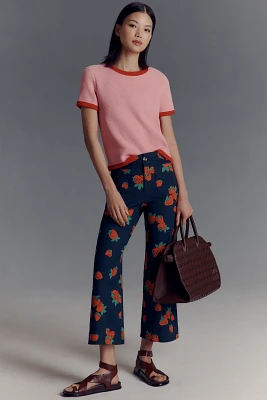 The Colette Cropped Wide-Leg Pants by Maeve: Printed Linen Edition