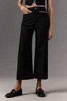 The Colette Cropped Wide-Leg Pants by Maeve: Piped Edition