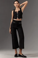 The Colette Cropped Wide-Leg Pants by Maeve: Piped Edition