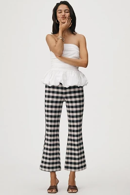 The Margot Kick-Flare Cropped Pants by Maeve: Gingham Edition