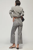 The Margot Kick-Flare Cropped Pants by Maeve: Gingham Edition