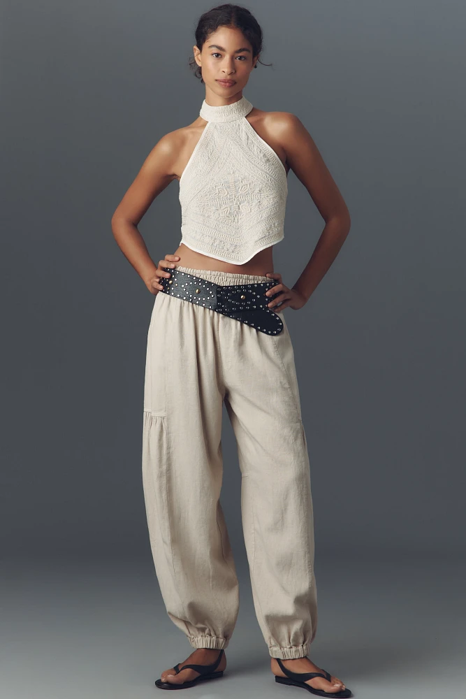 Pilcro Relaxed Linen Blend Pull-On Pants