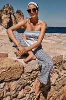 The Colette Cropped Wide-Leg Pants by Maeve: Dobby Jacquard Edition