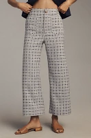 The Colette Cropped Wide-Leg Pants by Maeve: Dobby Jacquard Edition
