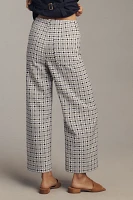 The Colette Cropped Wide-Leg Pants by Maeve: Dobby Jacquard Edition