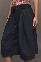 By Anthropologie Ruched Poplin Gaucho Pants