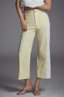 The Colette Cropped Wide-Leg Pants by Maeve: Embroidered Magic Fabric Edition