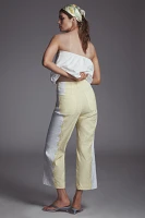 The Colette Cropped Wide-Leg Pants by Maeve: Embroidered Magic Fabric Edition
