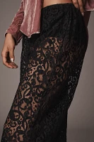 S/W/F Sheer Lace Wide-Leg Pants