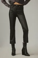 Daze Denim Shy Girl High-Rise Faux Leather Cropped Pants