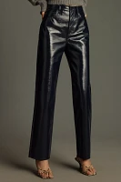 Pistola Cassie Vinyl Super High-Rise Straight-Leg Pants