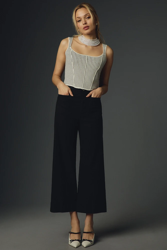 The Colette Cropped Wide-Leg Pants by Maeve