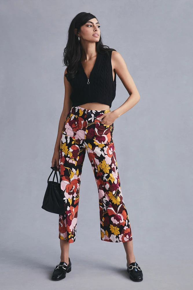 The Colette Cropped Wide-Leg Pants by Maeve