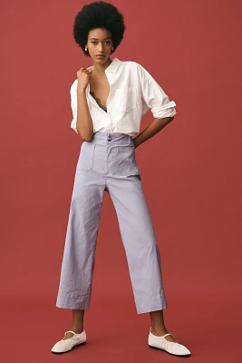 The Colette Cropped Wide-Leg Pants by Maeve