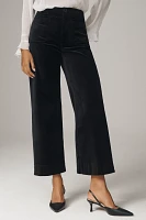 The Colette Velvet Crop Wide-Leg Pants by Maeve
