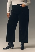 The Colette Velvet Crop Wide-Leg Pants by Maeve