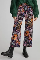 The Colette Cropped Wide-Leg Pants by Maeve: Velvet Edition