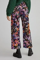 The Colette Cropped Wide-Leg Pants by Maeve: Velvet Edition