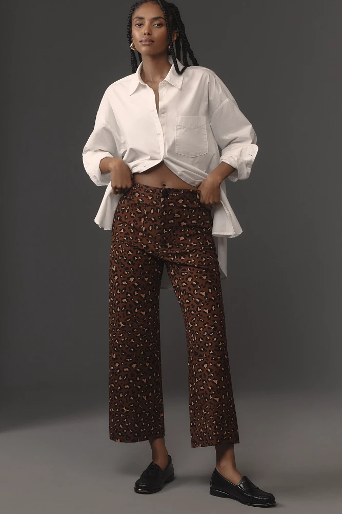 The Colette Cropped Wide-Leg Ponte Pants by Maeve