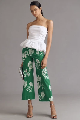 The Colette Cropped Wide-Leg Pants by Maeve