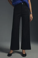 The Colette Cropped Wide-Leg Pants by Maeve: Linen Edition