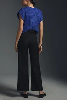 The Colette Cropped Wide-Leg Pants by Maeve: Linen Edition