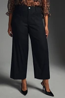 The Colette Cropped Wide-Leg Pants by Maeve: Linen Edition