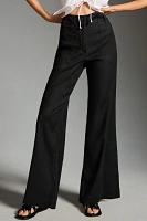 The Naomi Linen Wide-Leg Flare Pants by Maeve