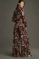 By Anthropologie Low-Rise Wide-Leg Pants