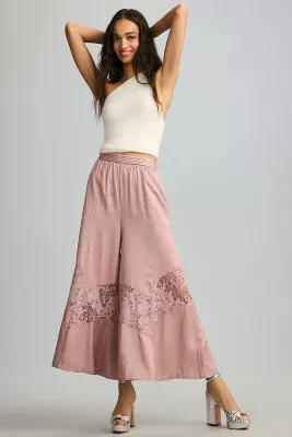 By Anthropologie Silky Palazzo Pants