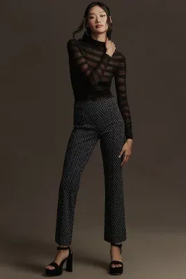 The Margot Kick-Flare Cropped Pants by Maeve: Argyle Edition