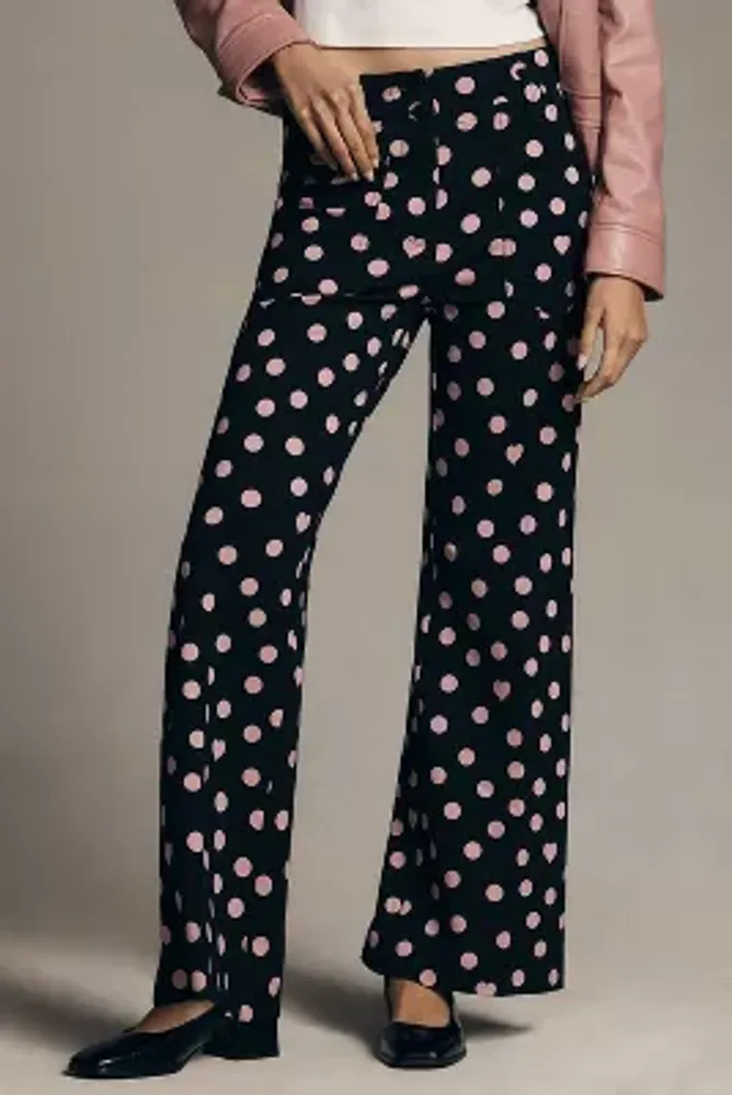 The Naomi Ponte Wide-Leg Flare Pants by Maeve: Printed Edition