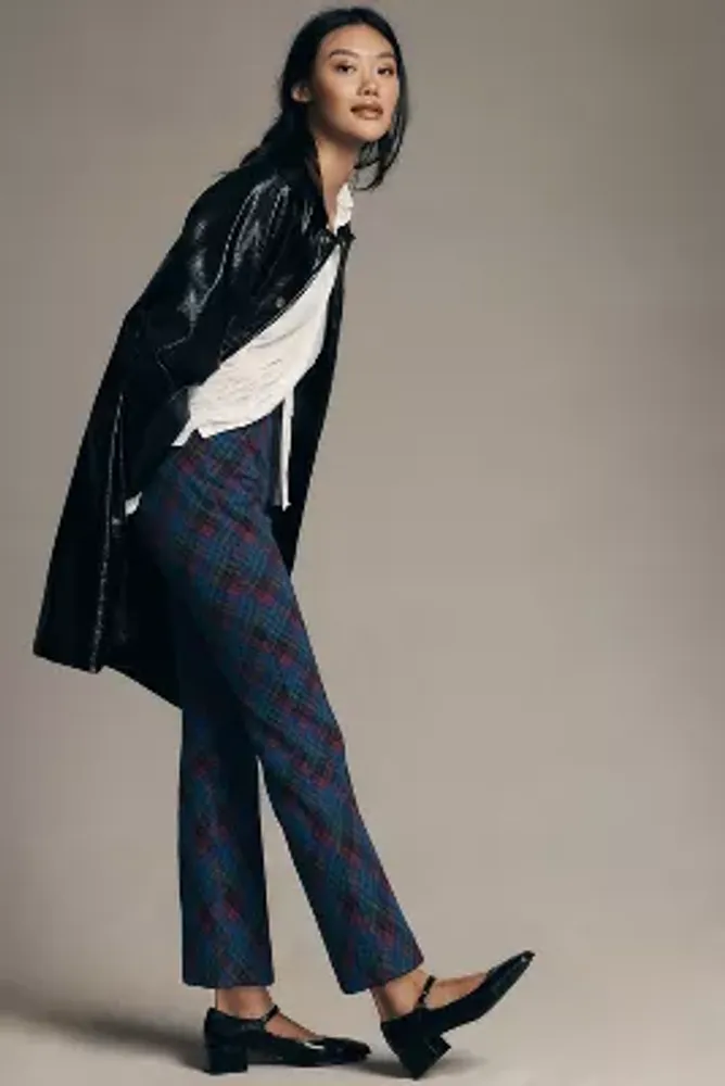 The Margot Kick-Flare Cropped Pants by Maeve: Plaid Edition