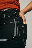 The Colette Cropped Wide-Leg Pants by Maeve: Contrast-Stitch Edition