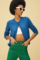 The Colette Cropped Wide-Leg Pants by Maeve: Contrast-Stitch Edition