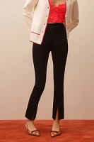 Maeve Split-Front Pull-On Pants