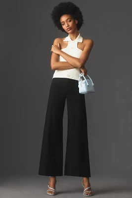 The Ettie High-Rise Crop Wide-Leg Pants by Maeve